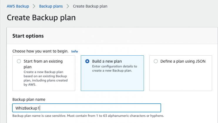 How to Create a Backup Plan using AWS Backup Service? - Whizlabs Blog