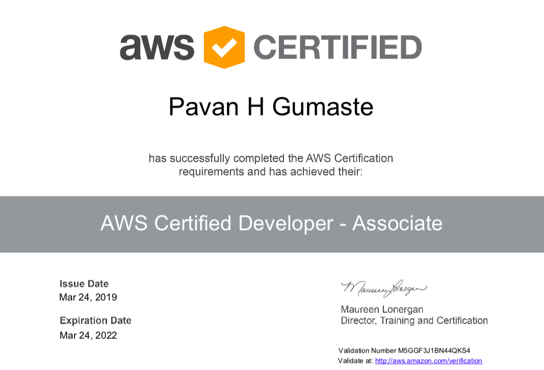 AWS CDA Result