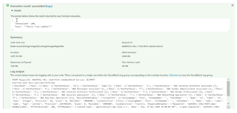 IAM Roles for AWS Lambda Function