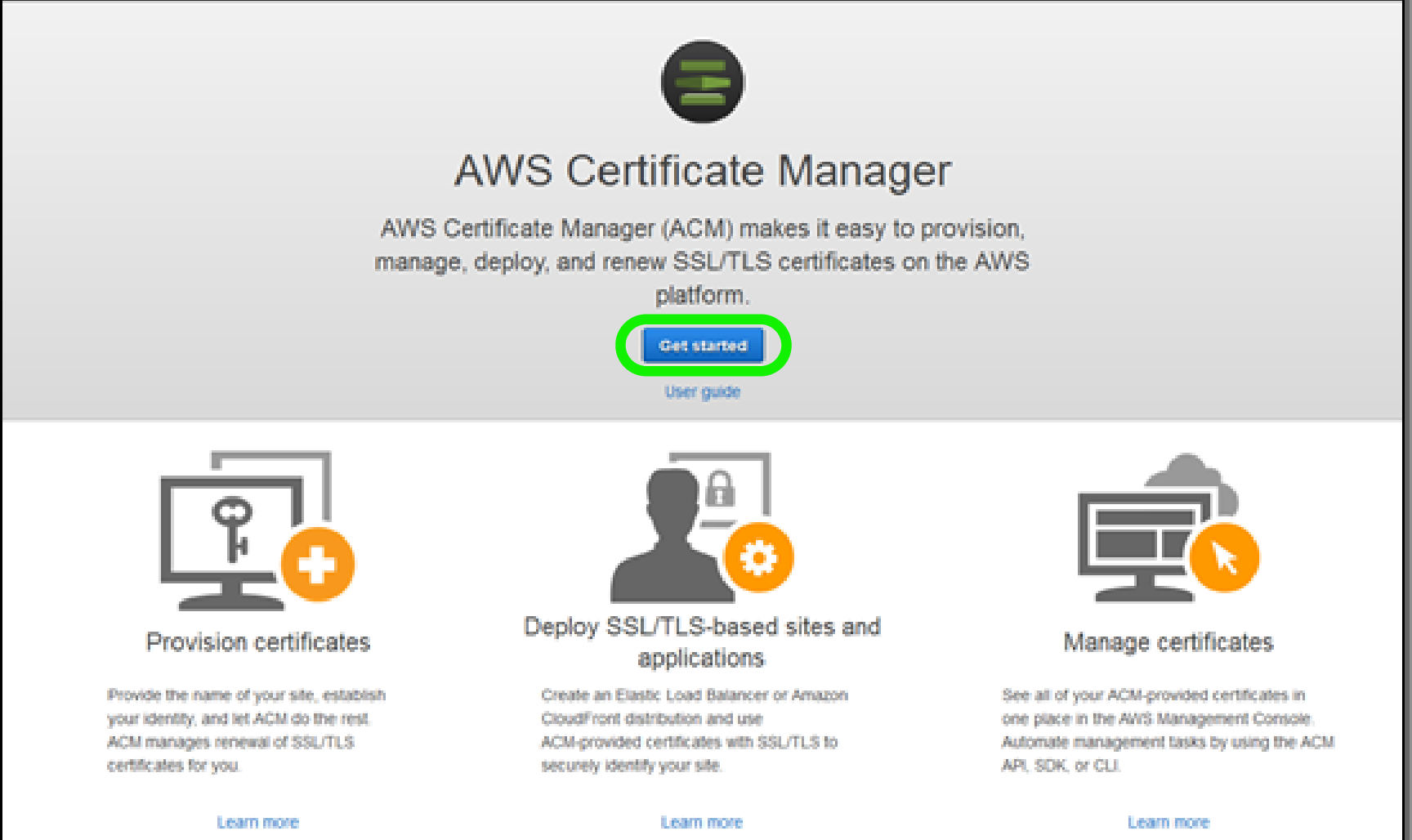 AWS Certificate Manager - Get Started