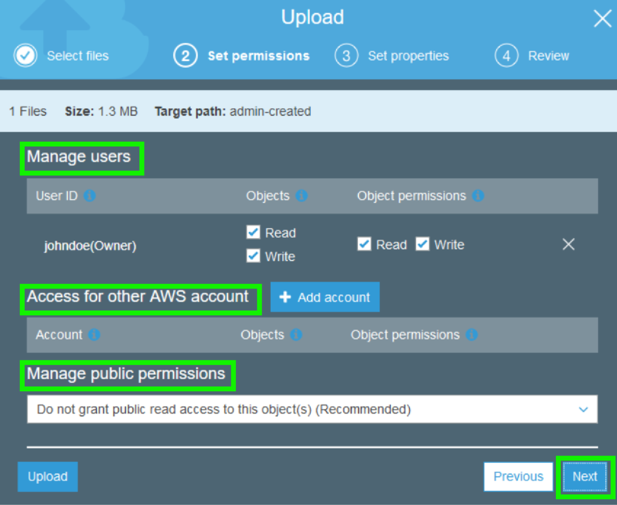 AWS S3 - Manage Users