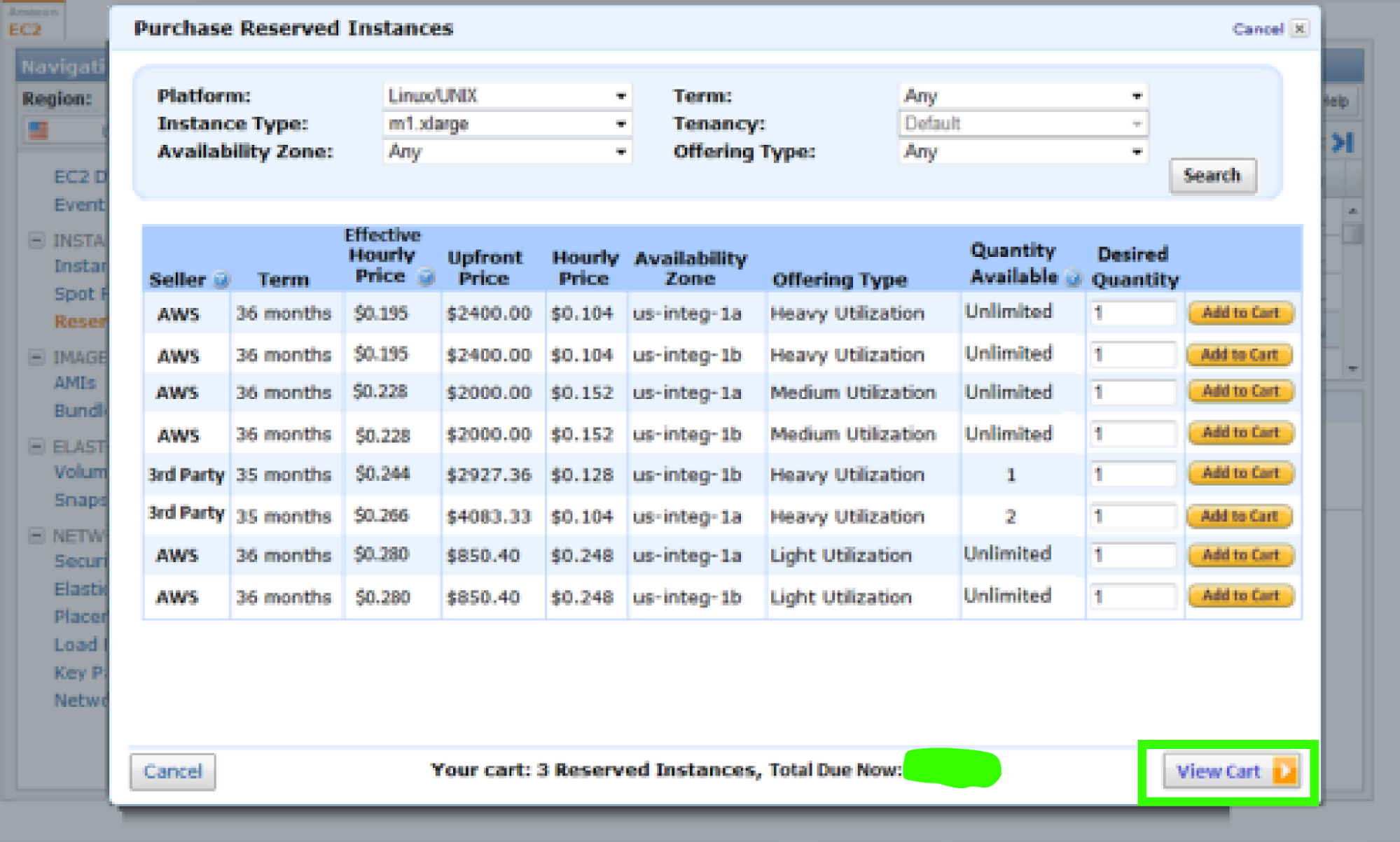 AWS Reversed Instance Purchase Console for cost optimization