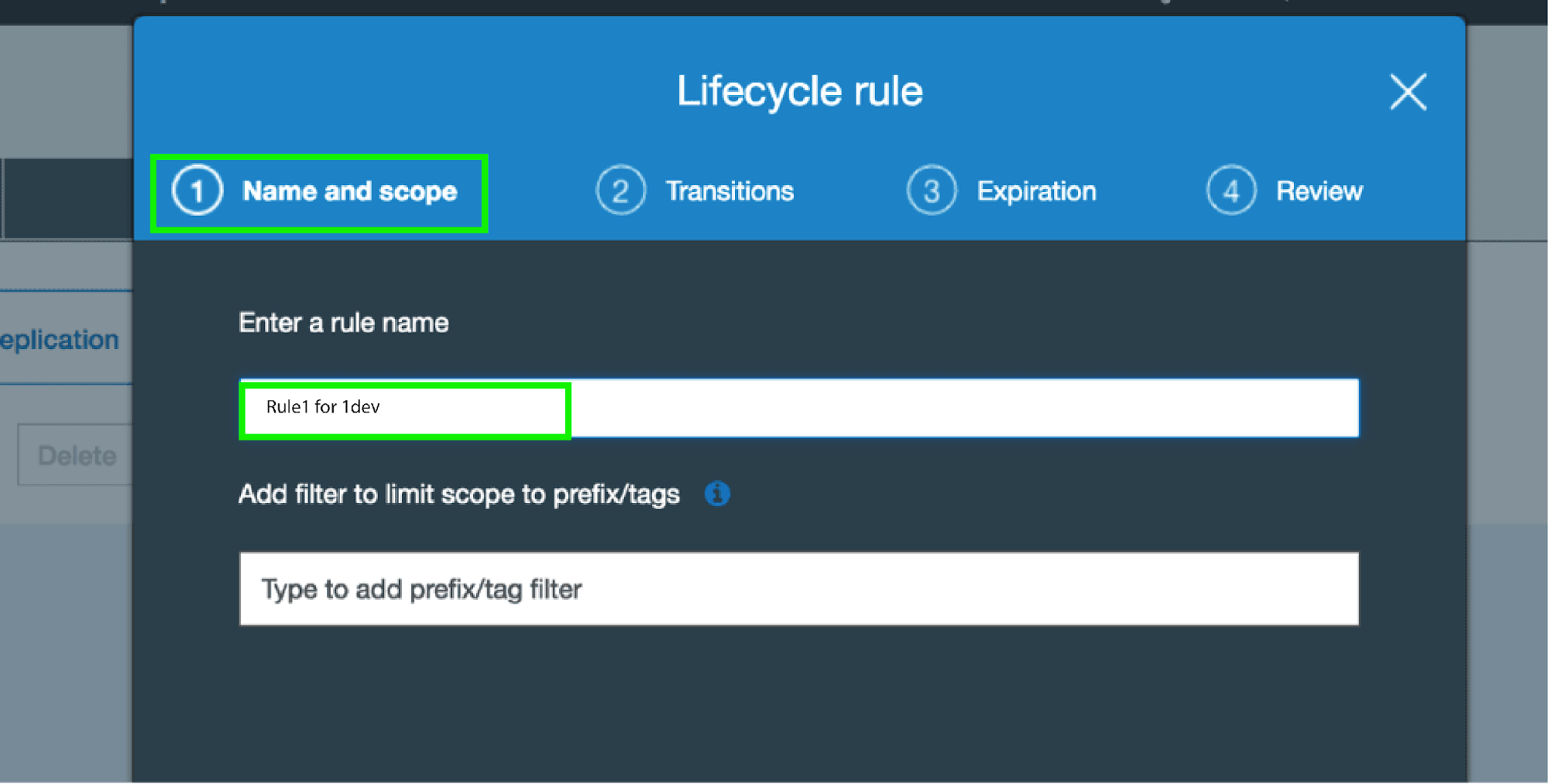 AWS S3 Bucket Lifecycle Rule - Scope