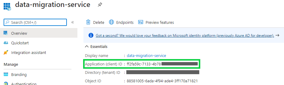 Azure Active Directory - new client secret 1