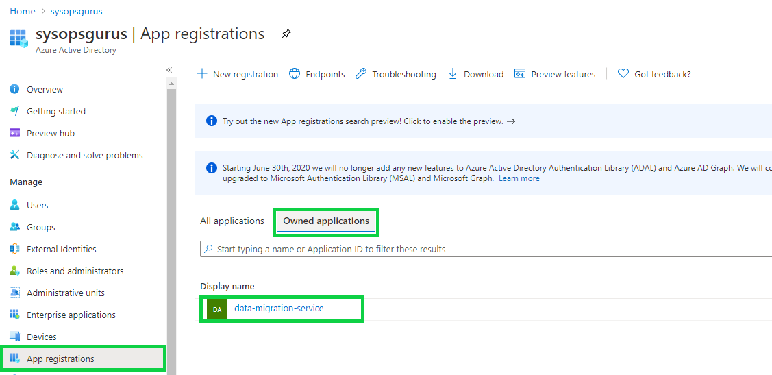 Azure Active Directory - new client secret