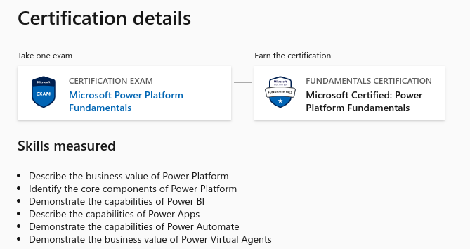 Microsoft Power Platform certification path