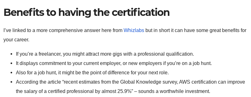 Benefits of having AWS CDA certification - James Bowen