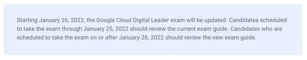 New Updates on Cloud Digital Leader Exam