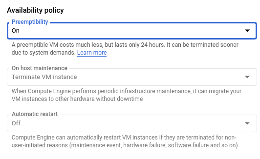 Pre-emptible Instance in GCP