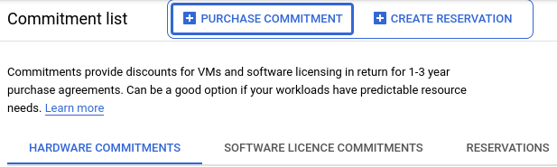  Purchase Commit GCP