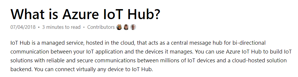 Azure IoT Hub features