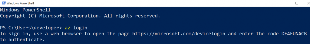 Microsoft Azure Command Line Interface through PowerShell