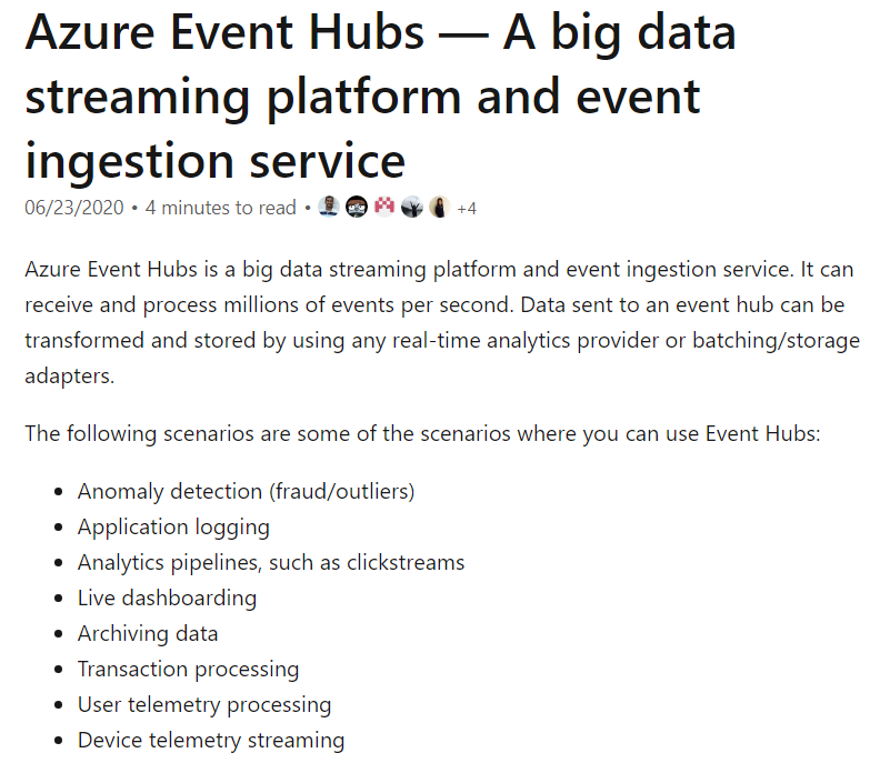 microsoft azure event hubs