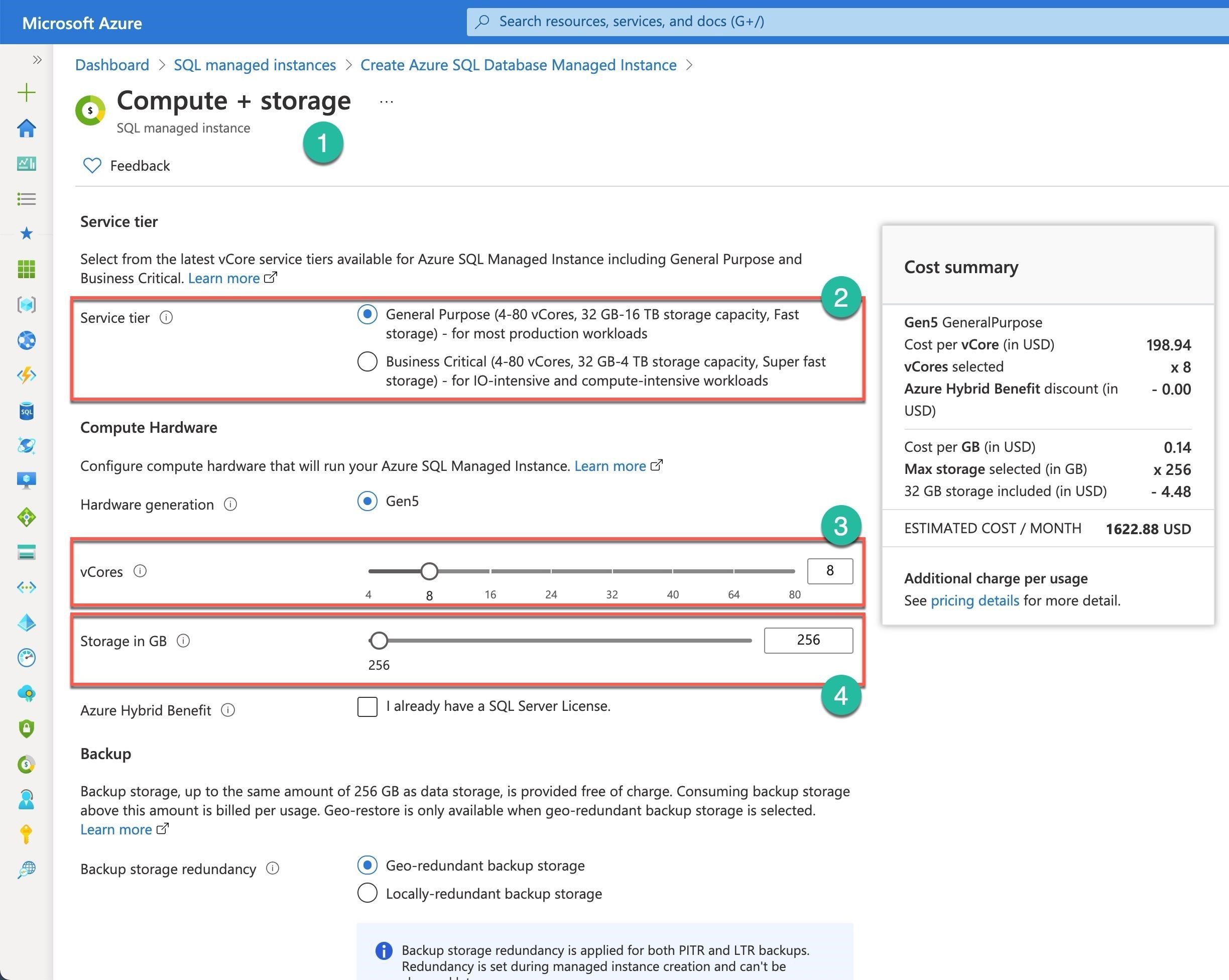 compute + storage microsoft azure