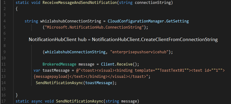 Azure CreateClientFromConnectionString