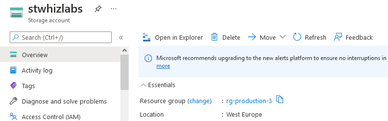 Azure resource group overview