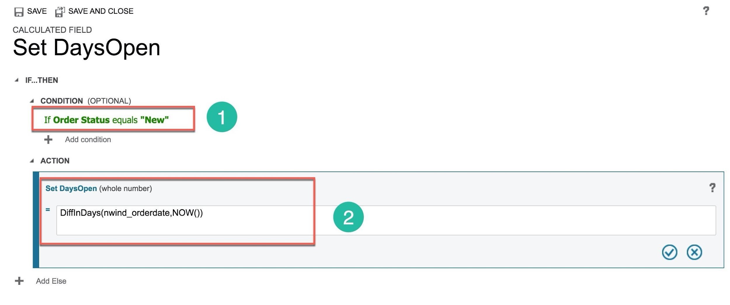 Set Days Open Power Platform Calculation