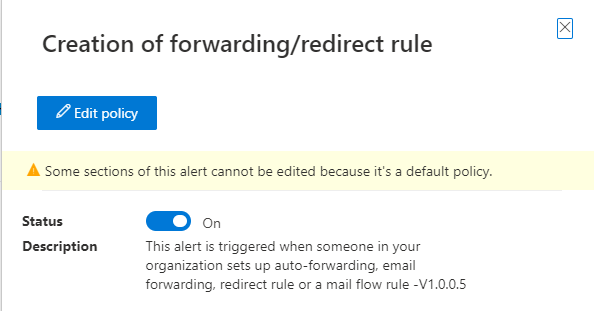 Creation of Forwarding and redirect rule in Microsoft 365