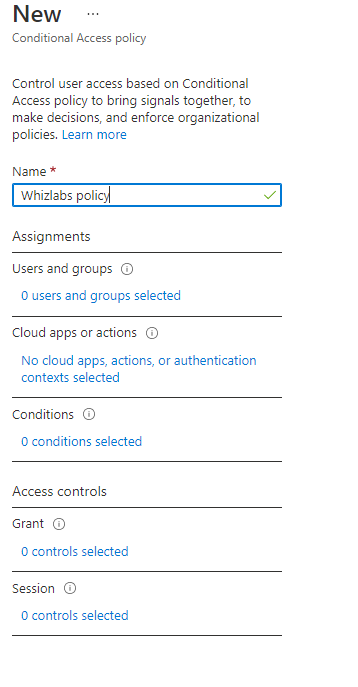 Conditional Access policy in Microsoft 365