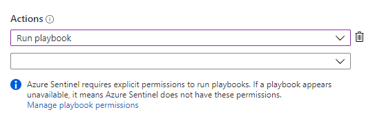 Run playbook in Azure sentinel