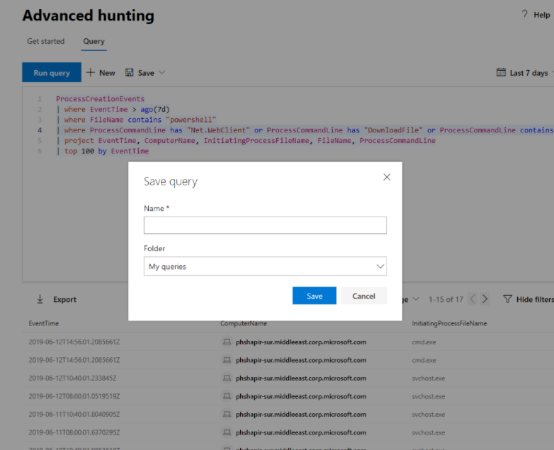 Advanced Hunting in Microsoft Defender