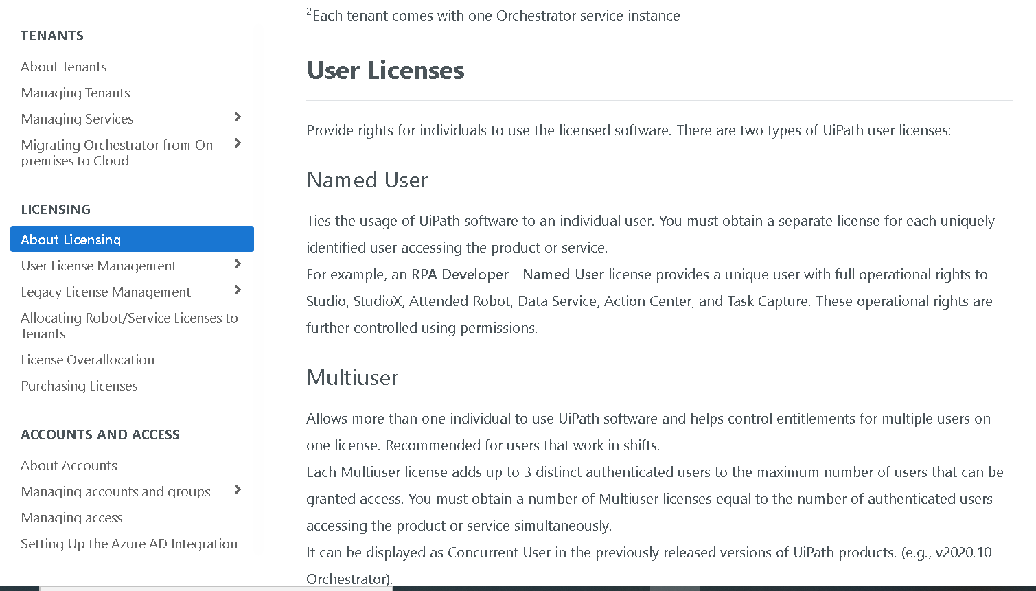 UiPath User Licenses