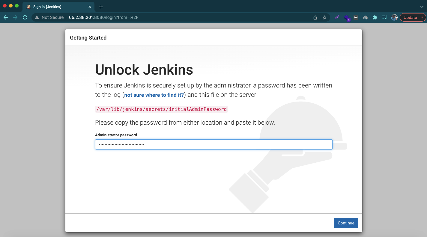 unlock jenkins