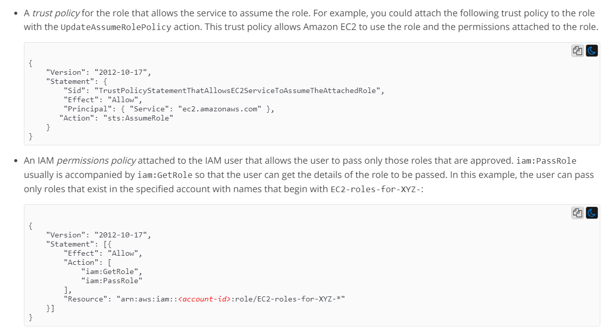 Trust Policy on AWS instance