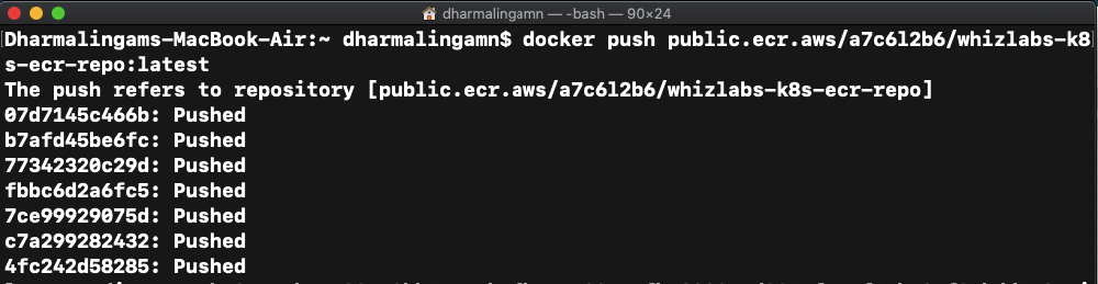 docker push