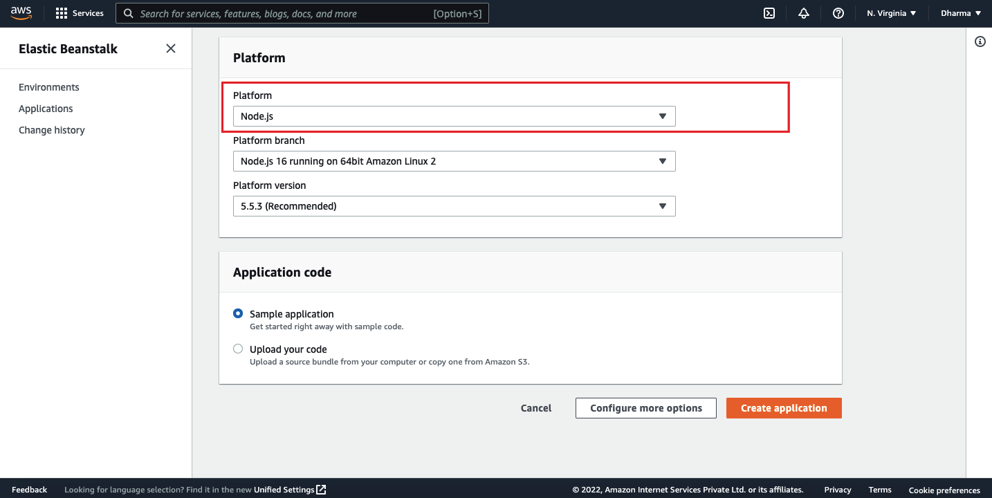 AWS ebs select platform