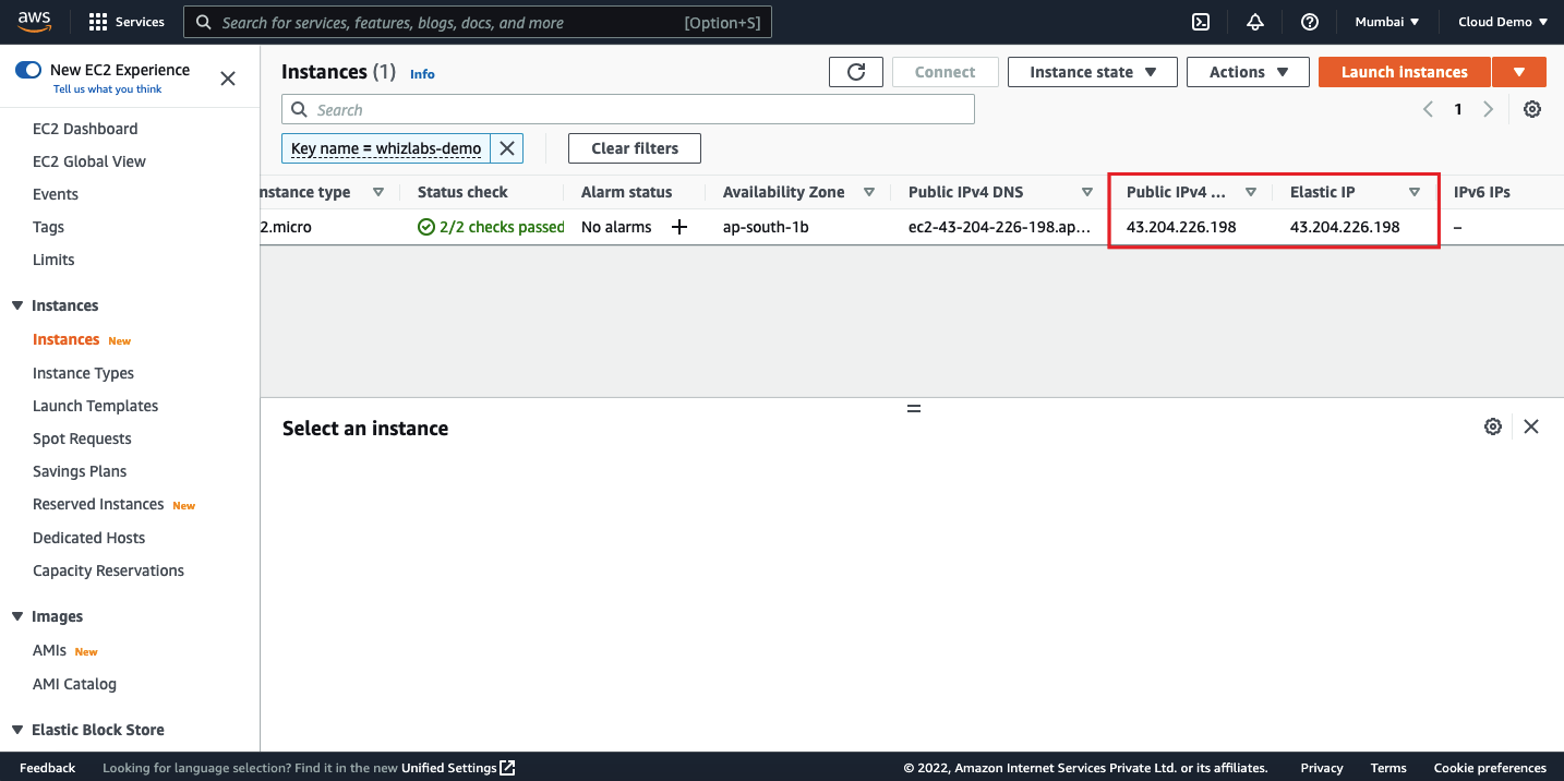 AWS verify eip