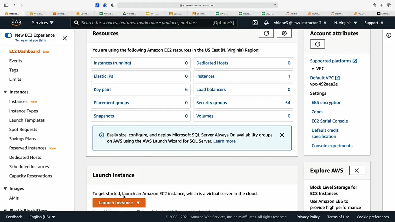 Launch EC2 instances