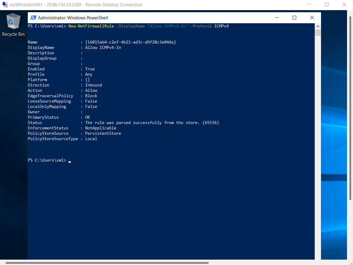 Establsihing connection in firewall