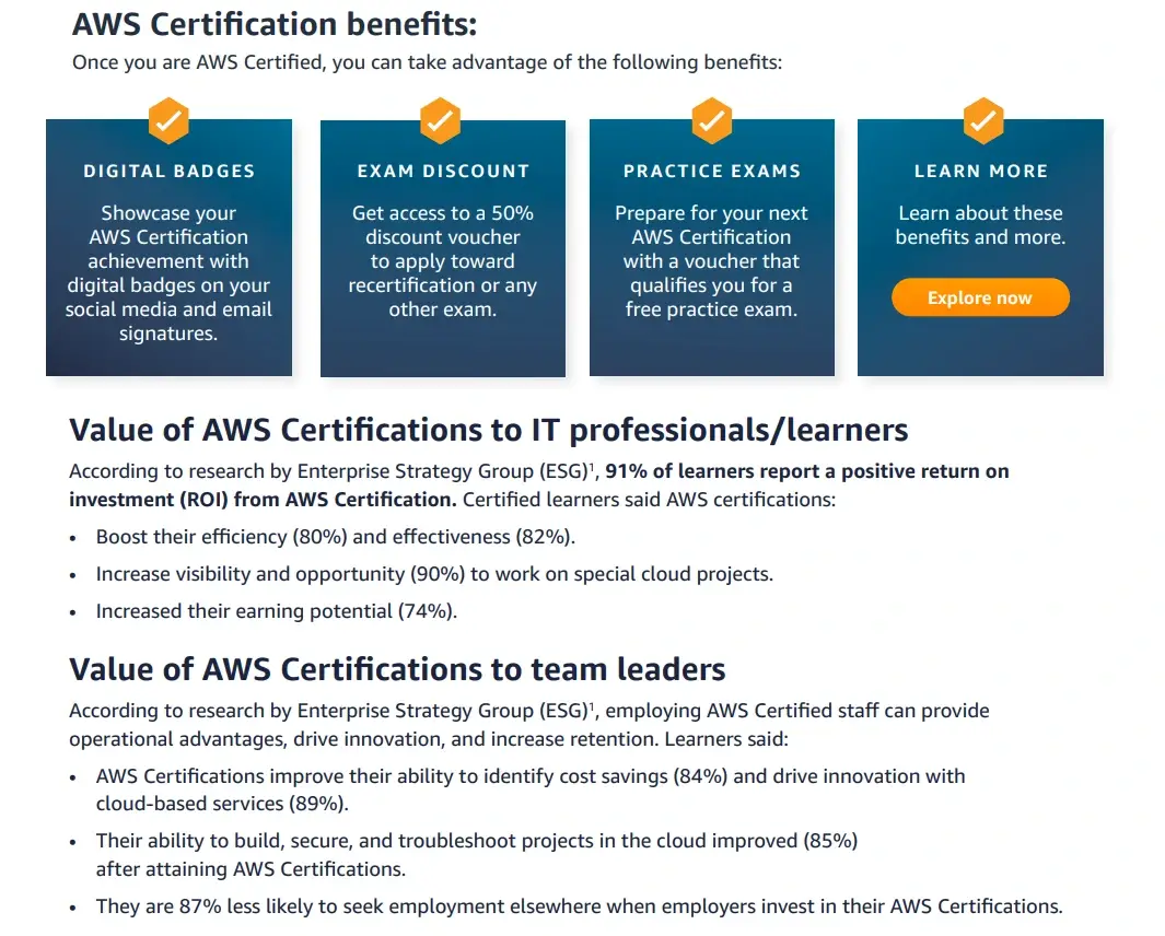 Benefits of AWS certifications