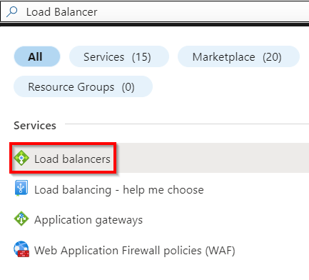 Create load balancer