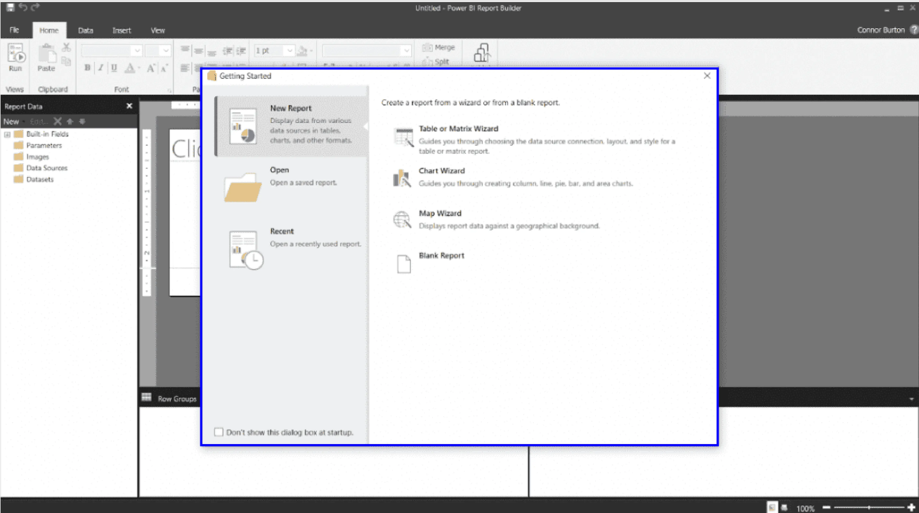 Power bi report builder new file 