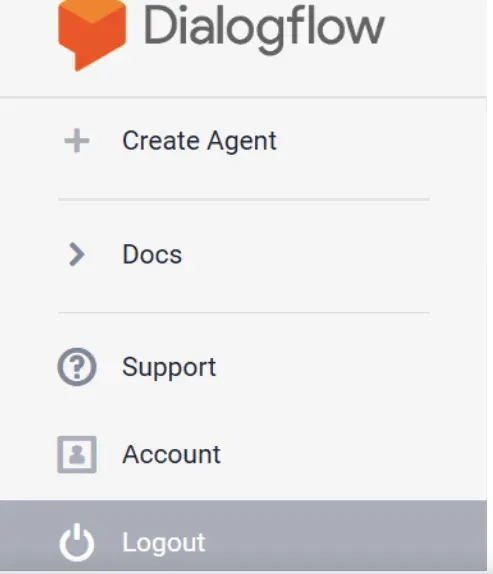 dialogflow-logout