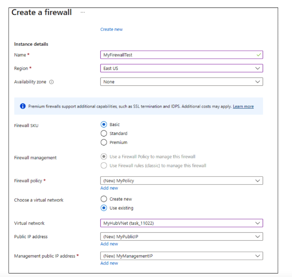 firewall details