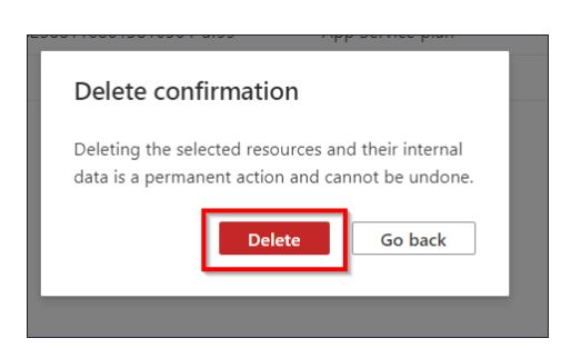 confirm delete