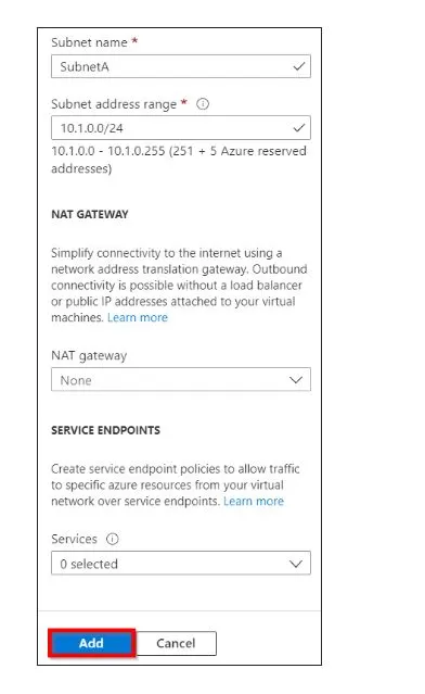 subnet info