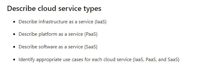 Old Syllabus for Cloud service types