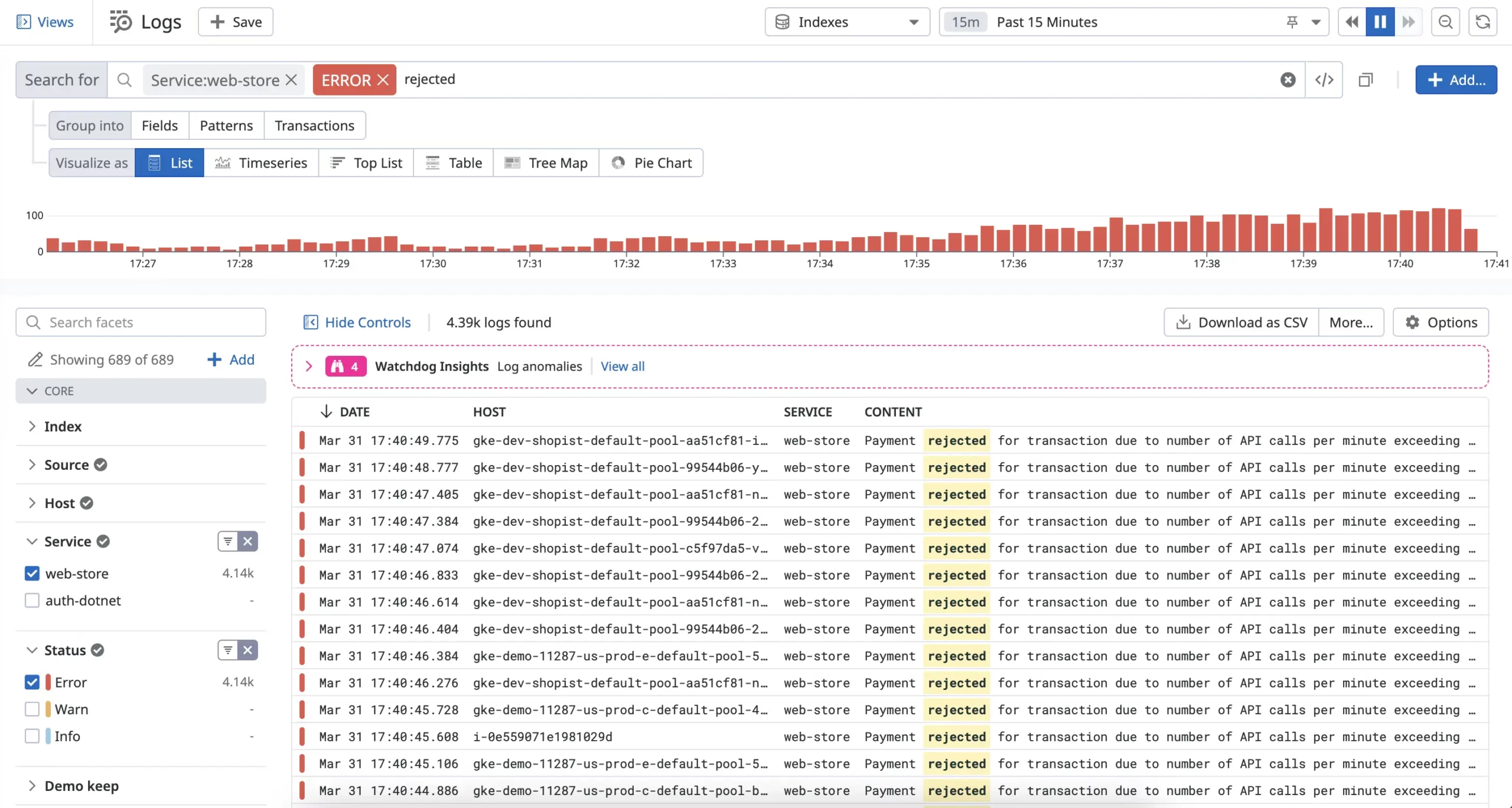 datadog log management