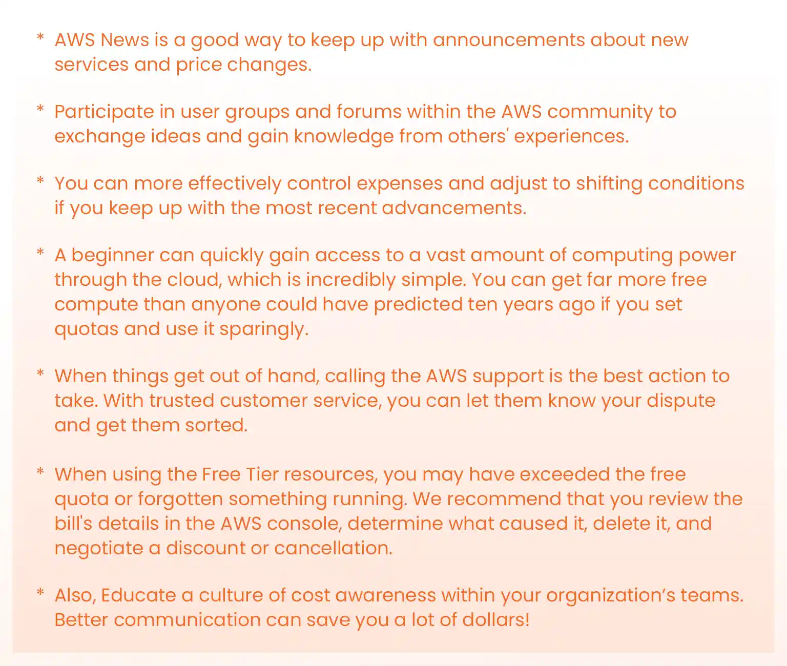 aws pricing updates