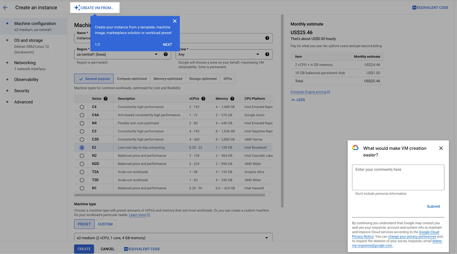 import a vm template from gcp