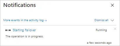 starting failover progress