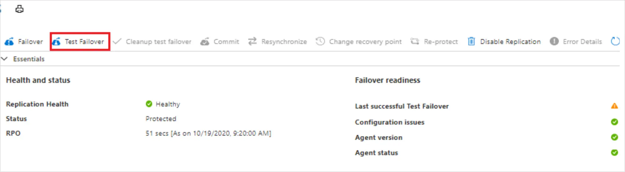 test failover
