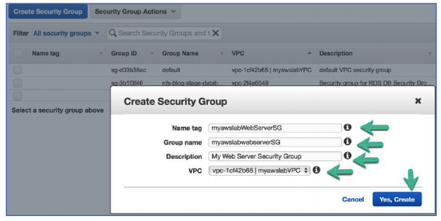 create security group