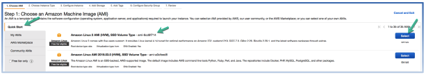 Choose an Amazon Machine Image AMI