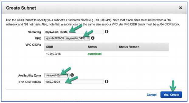 create subnet