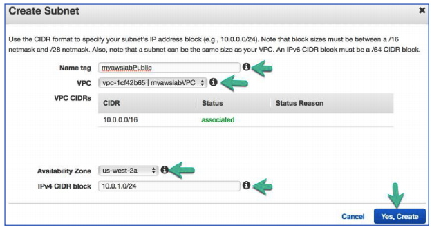 create subnet